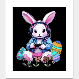 Happy Easter Day Bunny Egg Funny Boys Girls Kids Gamer Posters and Art